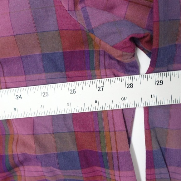 Samsons Shirt Men's Big 2X Multicolor Plaid Cotton Front Pockets Fit Button-Up - Picture 5 of 8